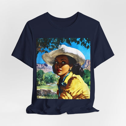 Retro Cowgirl Shirt - Afrocentric Art by The Trini Gee