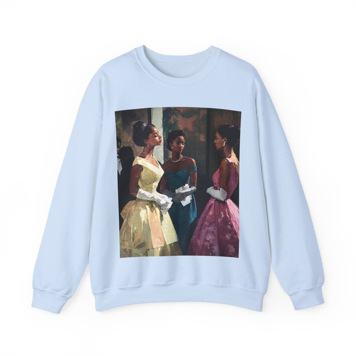 Retro Elegance Sweatshirt - Afrocentric Art by The Trini Gee