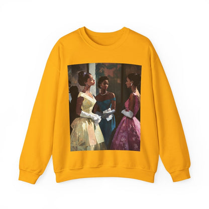 Retro Elegance Sweatshirt - Afrocentric Art by The Trini Gee