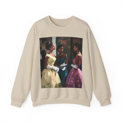 Retro Elegance Sweatshirt - Afrocentric Art by The Trini Gee