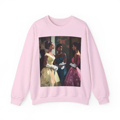 Retro Elegance Sweatshirt - Afrocentric Art by The Trini Gee