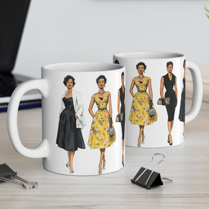 Retro Fashion Mug - Afrocentric Art by The Trini Gee