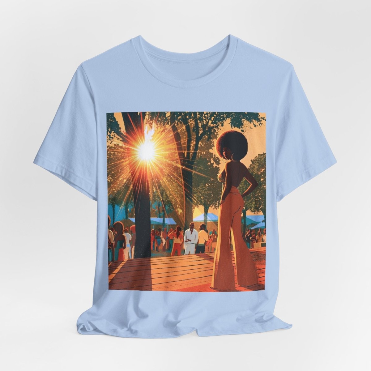 Retro Festival Scene T-Shirt - Afrocentric Art by The Trini Gee