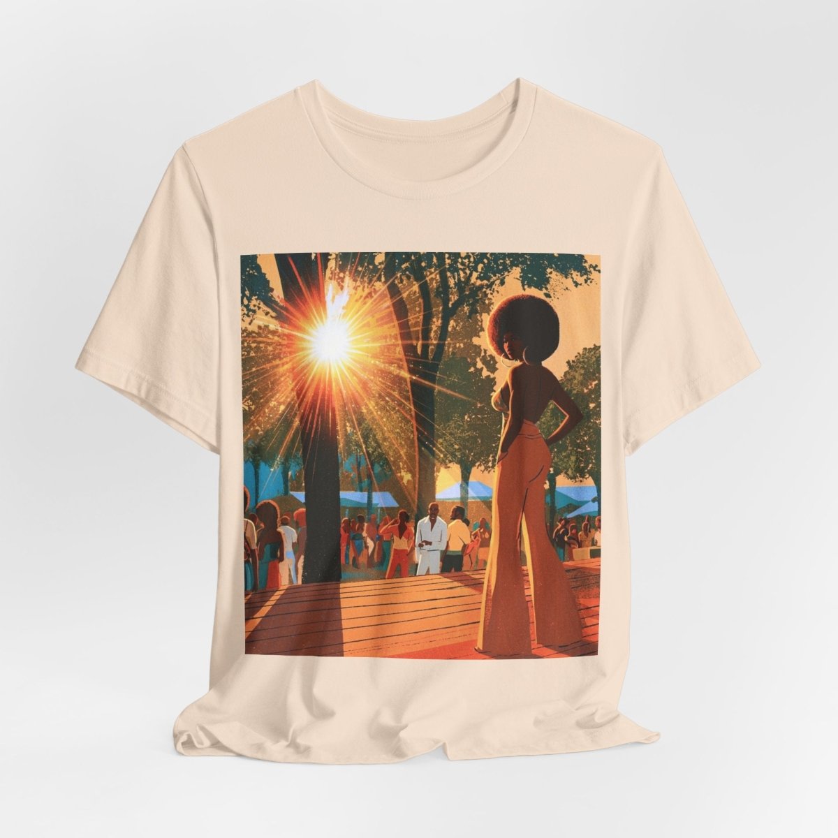 Retro Festival Scene T-Shirt - Afrocentric Art by The Trini Gee