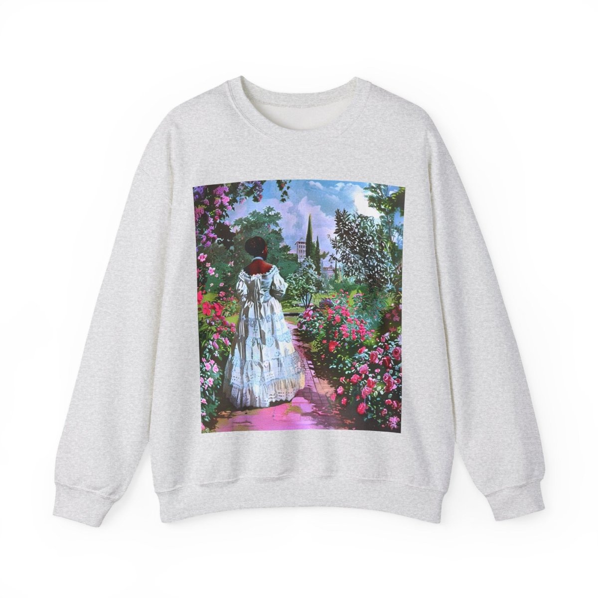 Retro Garden Sweatshirt - Afrocentric Art by The Trini Gee