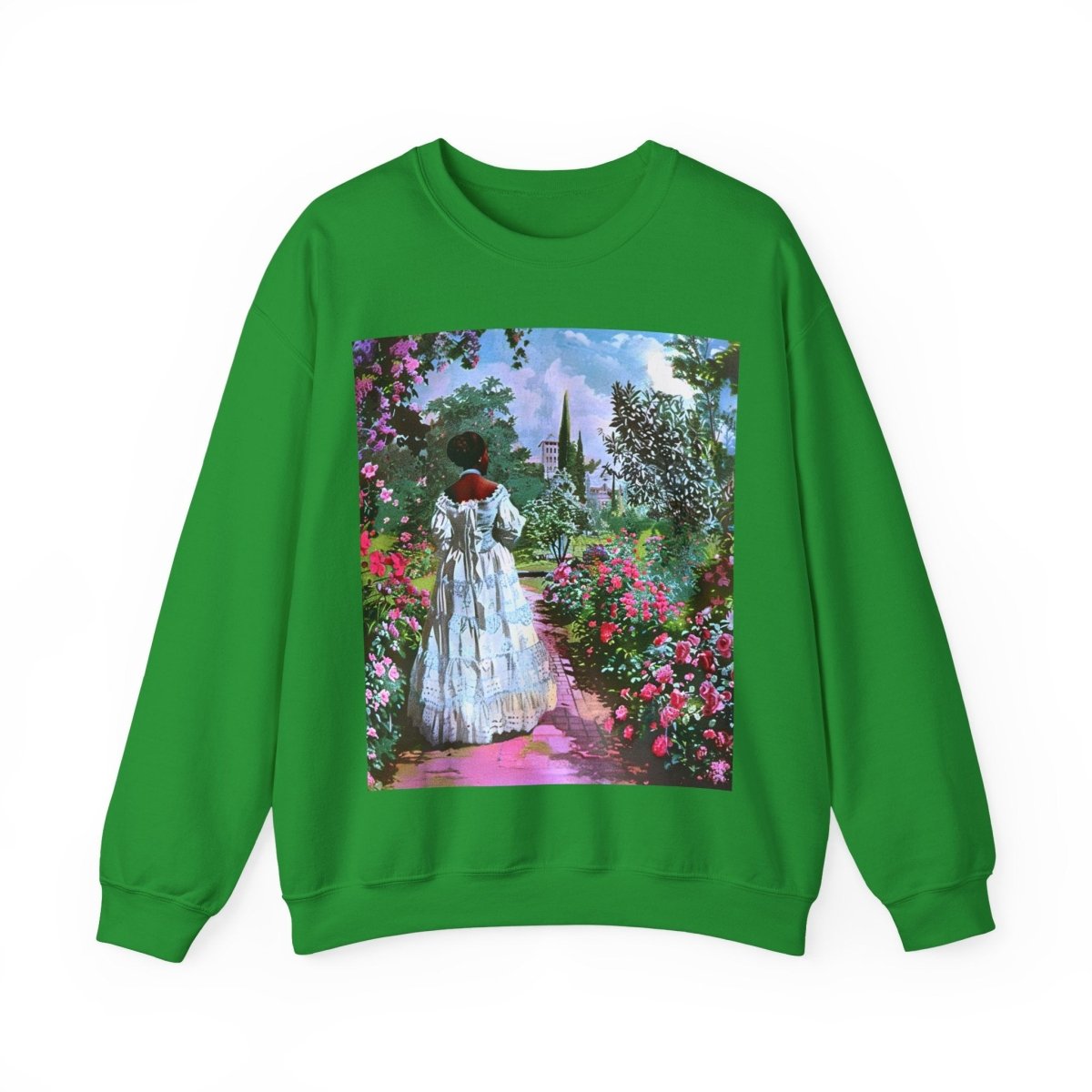 Retro Garden Sweatshirt - Afrocentric Art by The Trini Gee