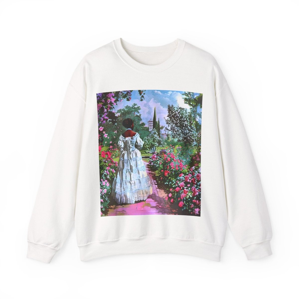 Retro Garden Sweatshirt - Afrocentric Art by The Trini Gee