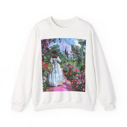 Retro Garden Sweatshirt - Afrocentric Art by The Trini Gee