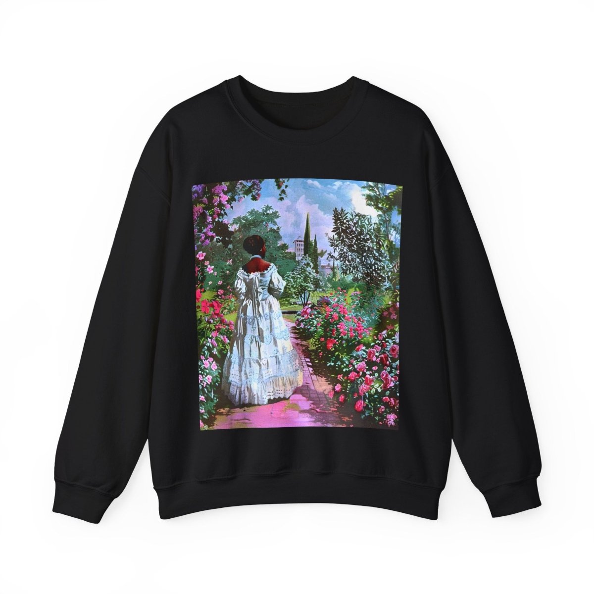 Retro Garden Sweatshirt - Afrocentric Art by The Trini Gee