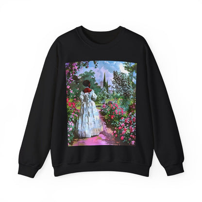 Retro Garden Sweatshirt - Afrocentric Art by The Trini Gee