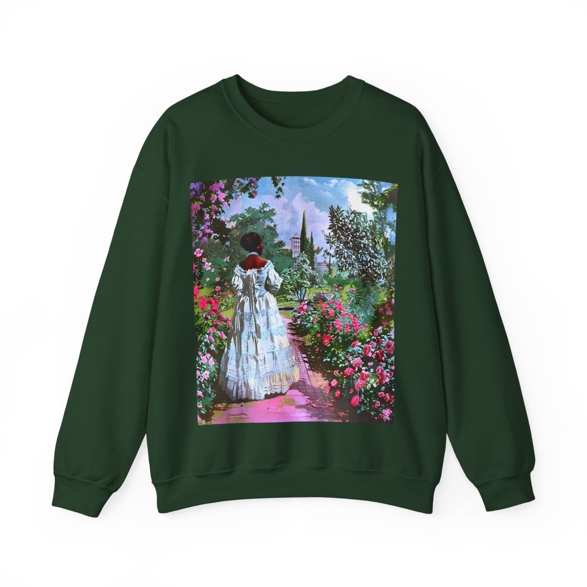 Retro Garden Sweatshirt - Afrocentric Art by The Trini Gee