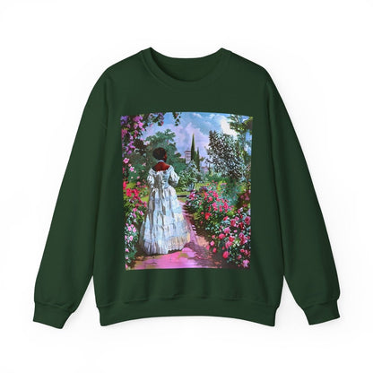 Retro Garden Sweatshirt - Afrocentric Art by The Trini Gee