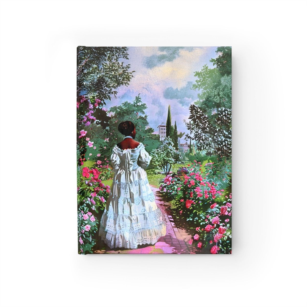 Retro Garden Walk Journal - Afrocentric Art by The Trini Gee