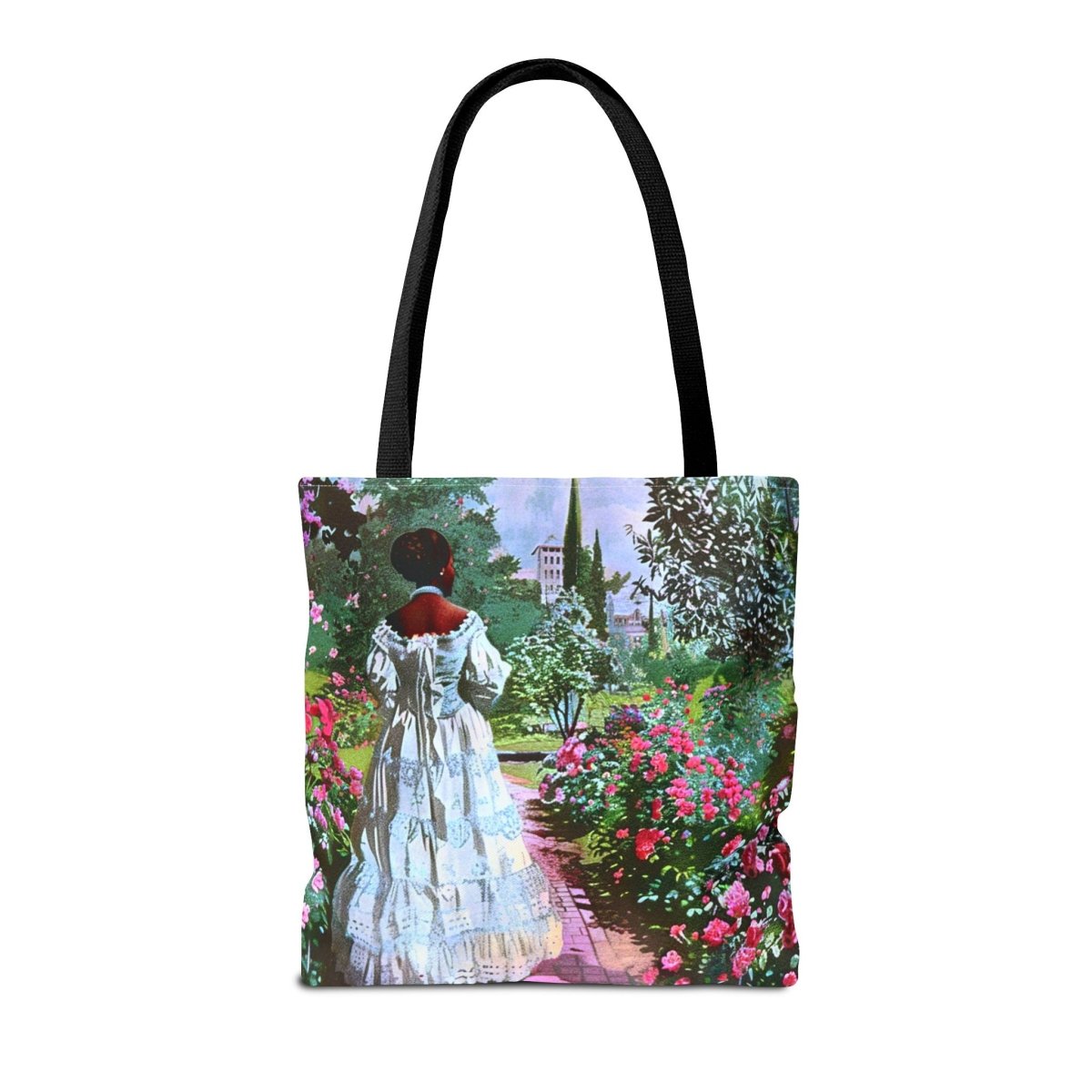 Retro Garden Walk Tote - Afrocentric Art by The Trini Gee