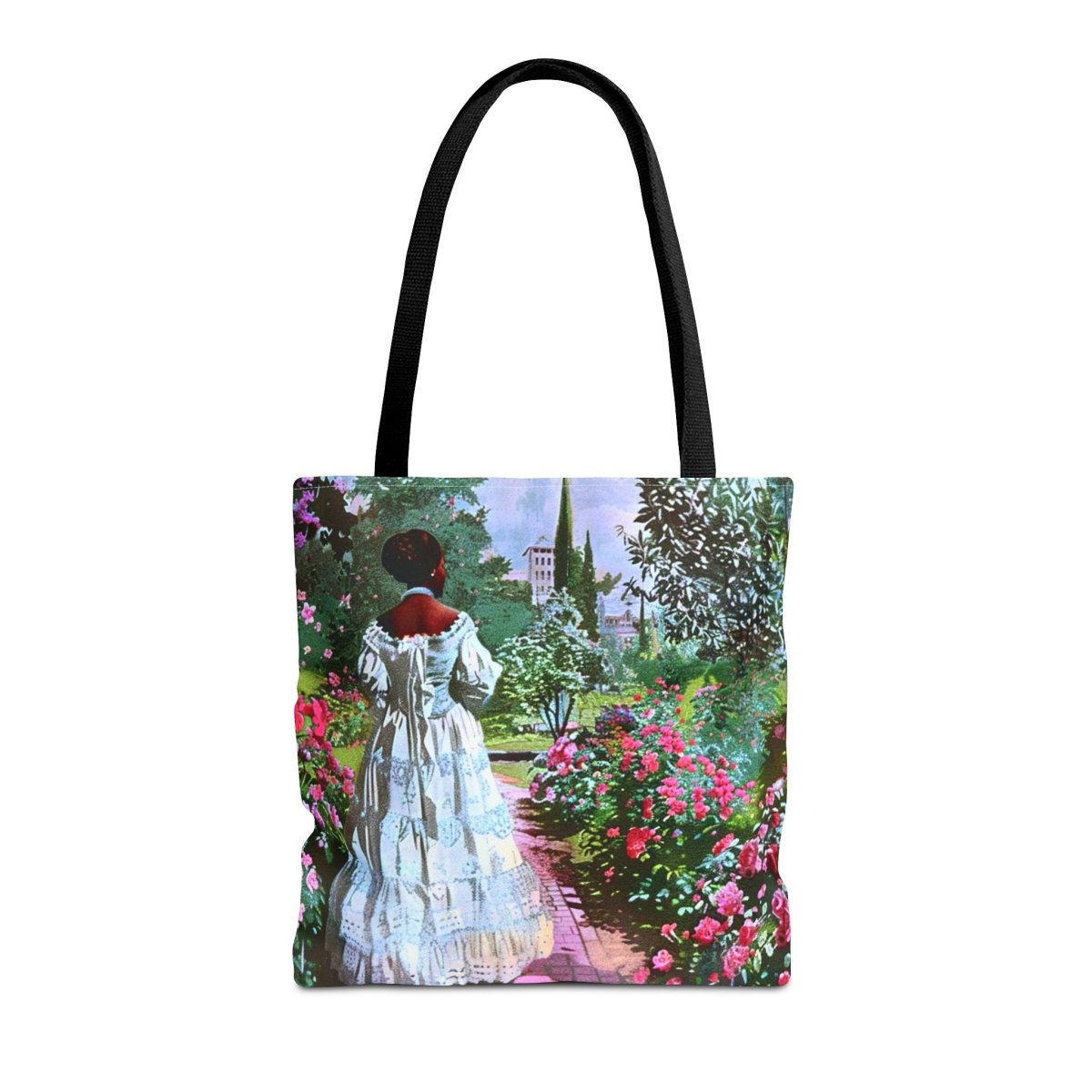Retro Garden Walk Tote - Afrocentric Art by The Trini Gee