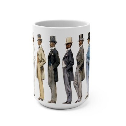 Retro Gentlemen Mug - Afrocentric Art by The Trini Gee