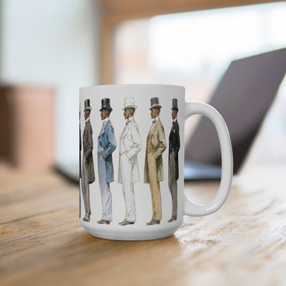 Retro Gentlemen Mug - Afrocentric Art by The Trini Gee