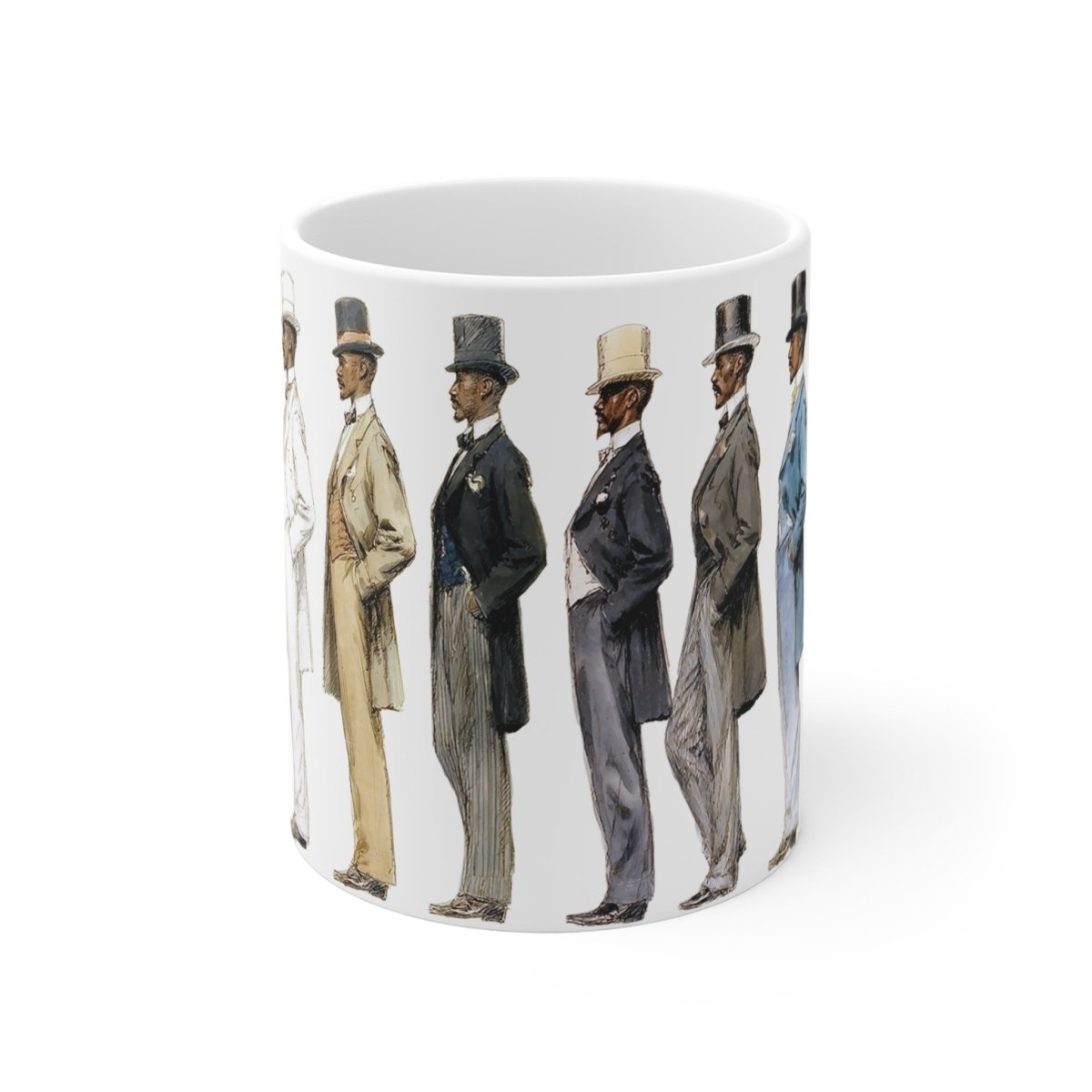 Retro Gentlemen Mug - Afrocentric Art by The Trini Gee