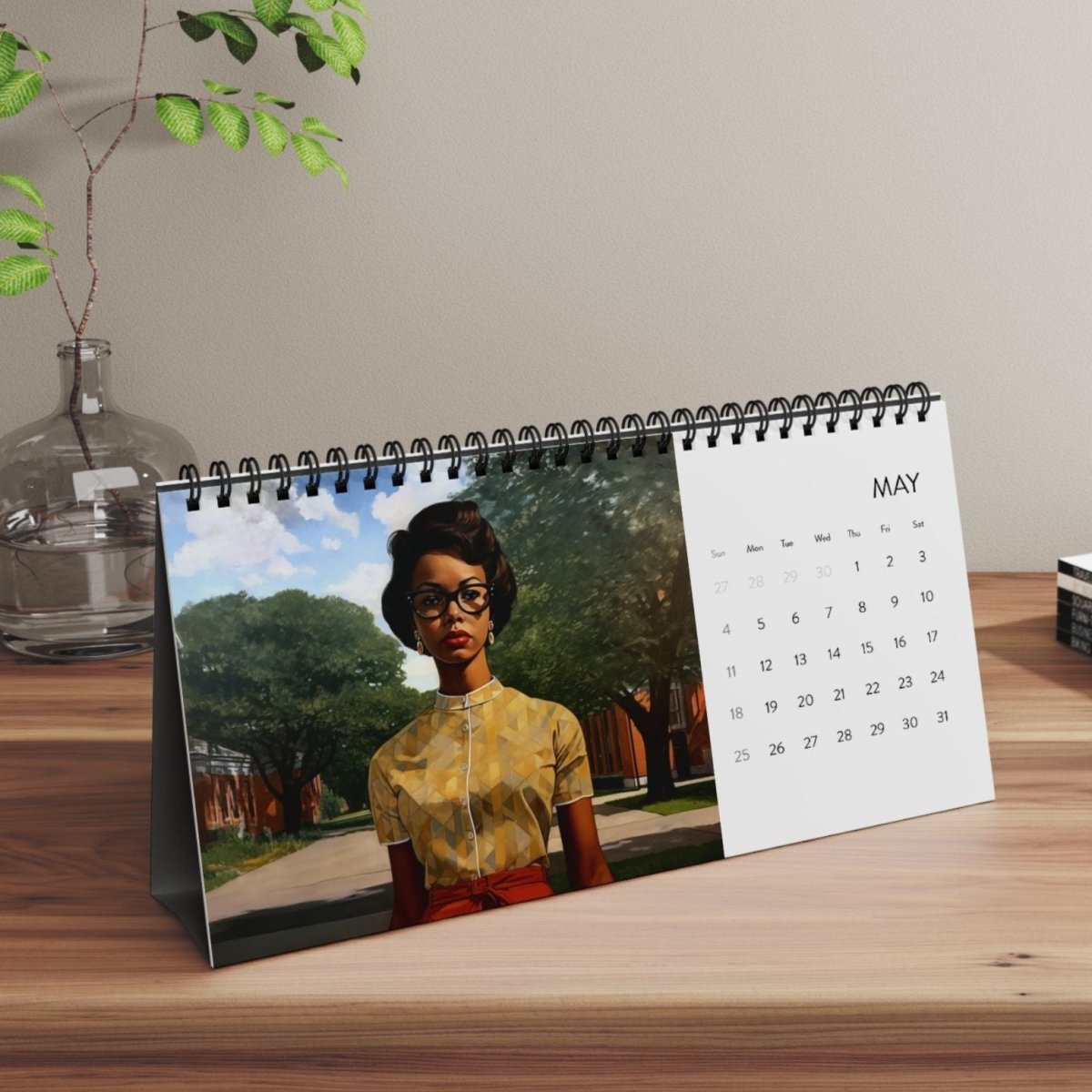 Retro Melanin 2025 Desk Calendar - The Trini Gee