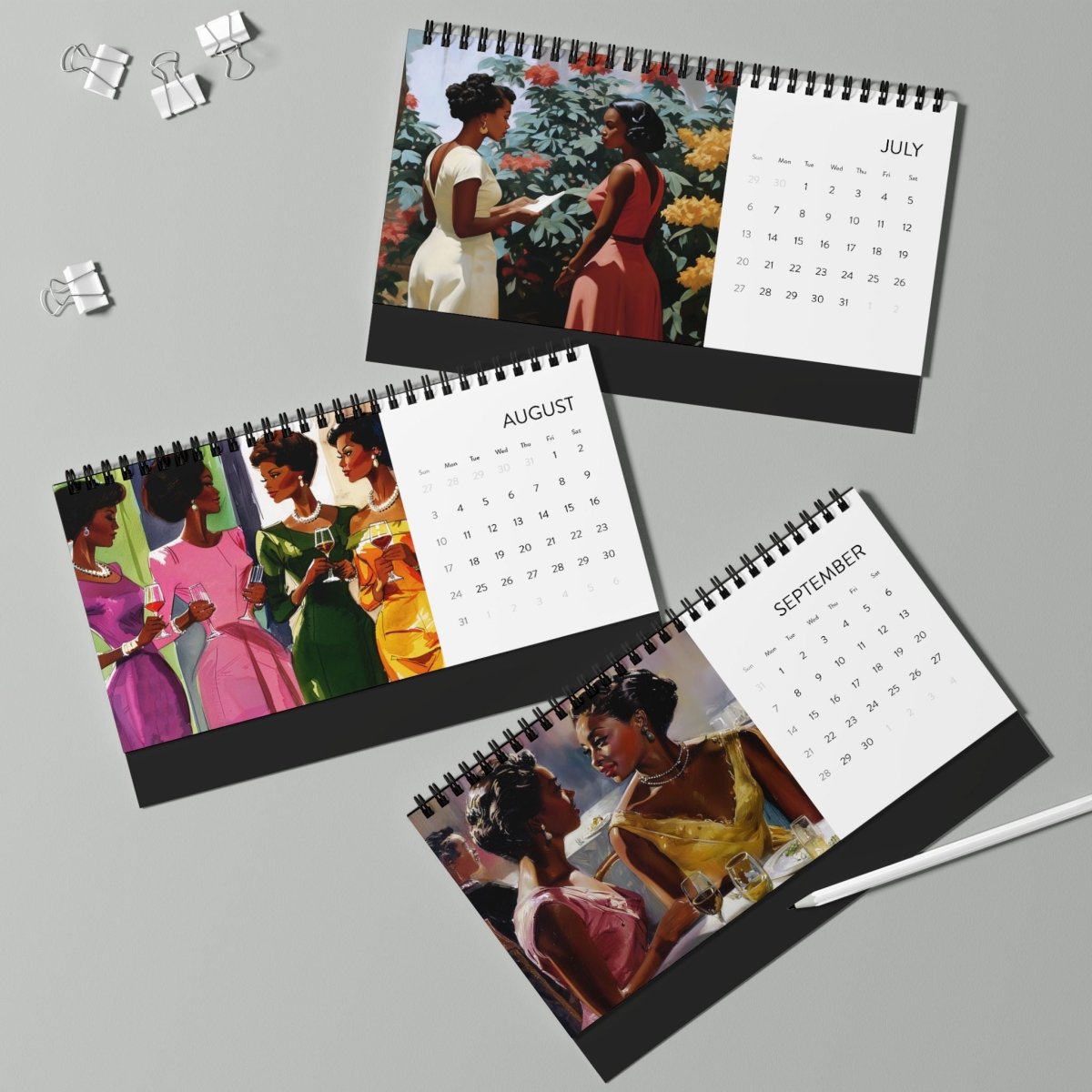 Retro Melanin 2025 Desk Calendar - The Trini Gee