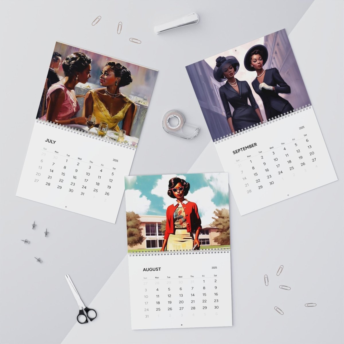 Retro Melanin Vibe 2025 Wall Calendar - The Trini Gee
