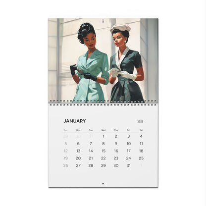 Retro Melanin Vibe 2025 Wall Calendar - The Trini Gee