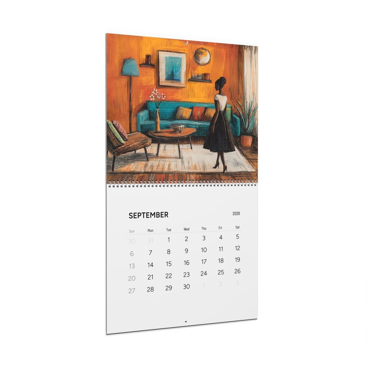 Retro Melanin Vibe 2026 Calendar - Afrocentric Art by The Trini Gee
