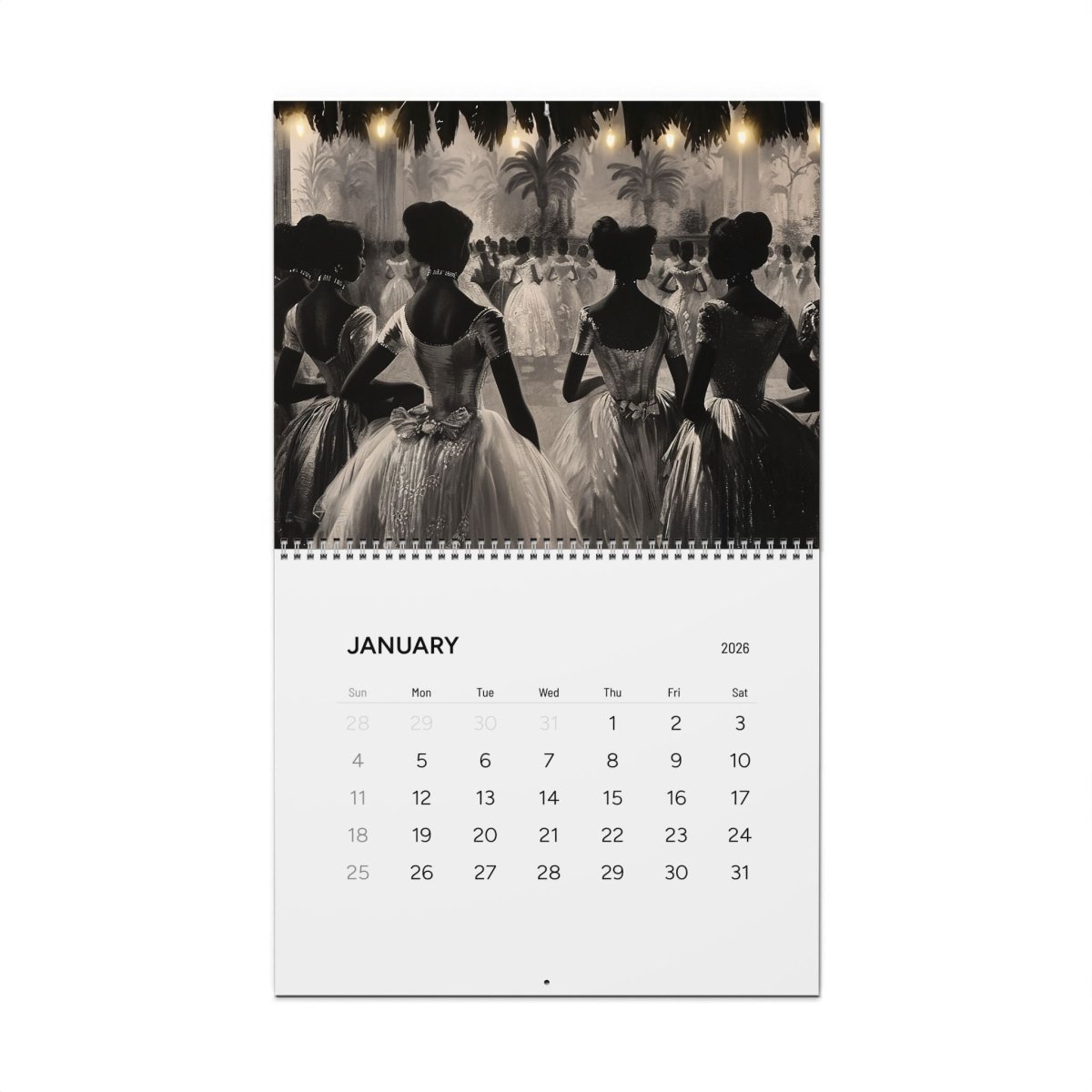 Retro Melanin Vibe 2026 Calendar - Afrocentric Art by The Trini Gee