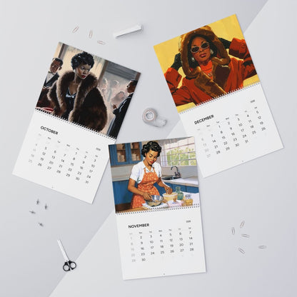 Retro Melanin Vibe 2026 Calendar - Afrocentric Art by The Trini Gee