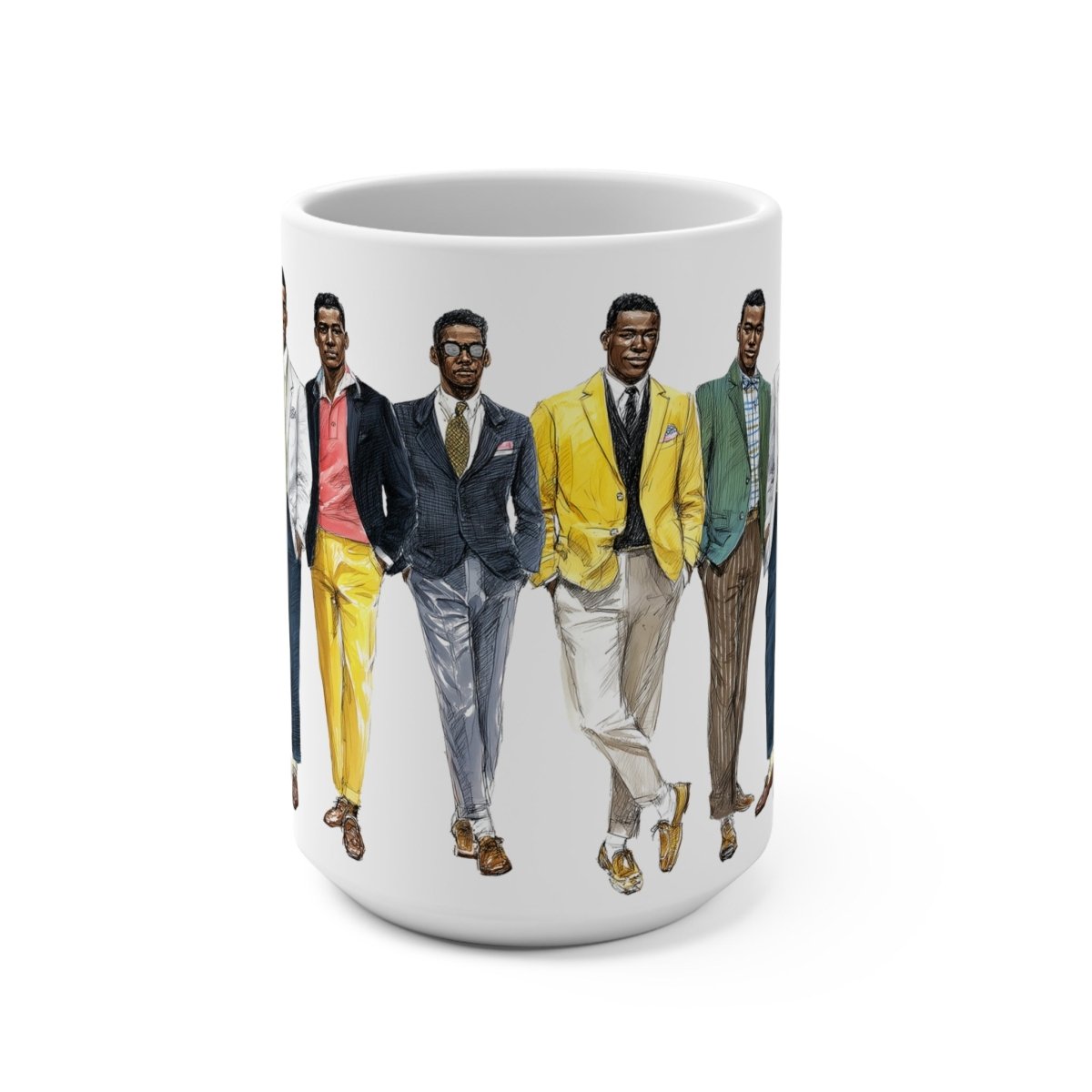 Retro Men Fashion Mug - Afrocentric Art by The Trini Gee
