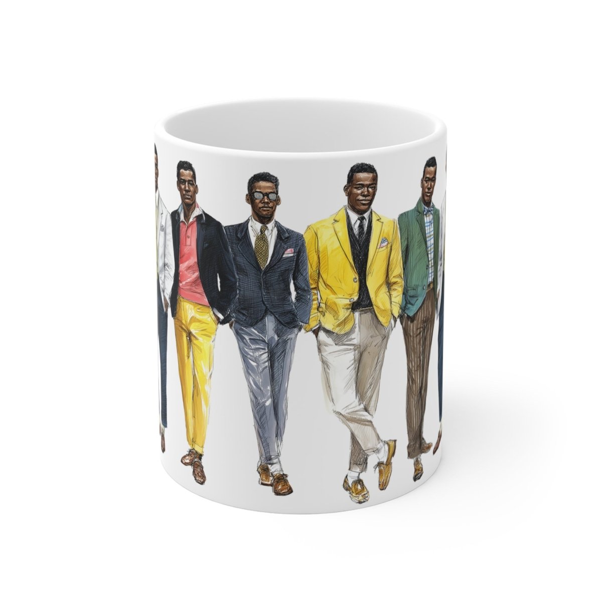 Retro Men Fashion Mug - Afrocentric Art by The Trini Gee