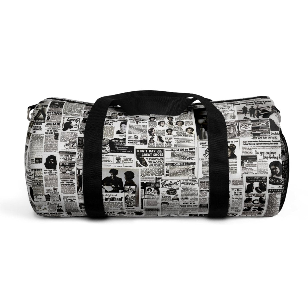 Retro Newsprint Duffel Bag - The Trini Gee