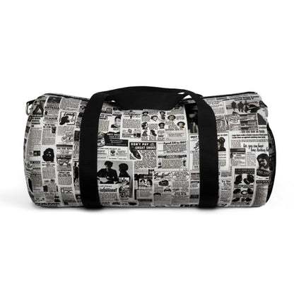 Retro Newsprint Duffel Bag - The Trini Gee