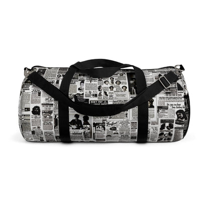 Retro Newsprint Duffel Bag - The Trini Gee