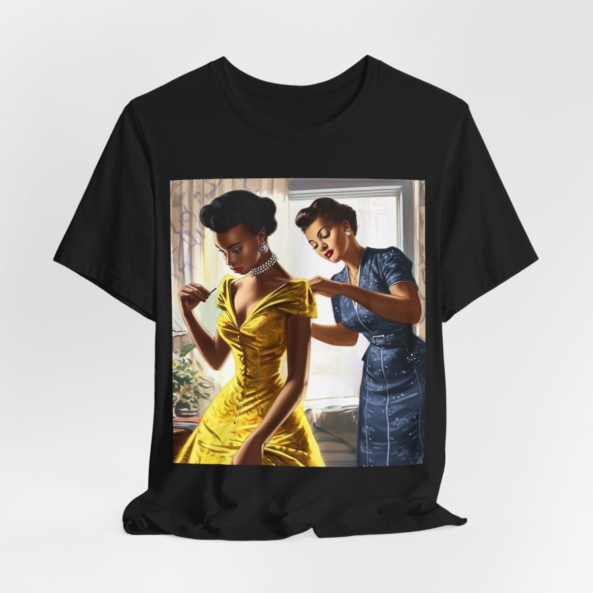 Retro Seamstress Shirt - Afrocentric Art by The Trini Gee