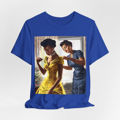 Retro Seamstress Shirt - Afrocentric Art by The Trini Gee