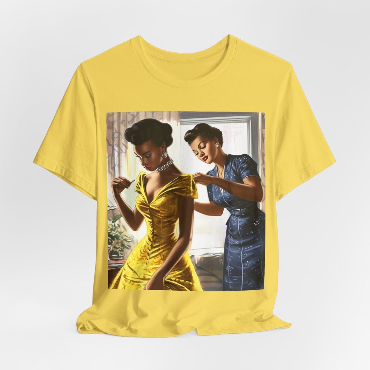 Retro Seamstress Shirt - Afrocentric Art by The Trini Gee