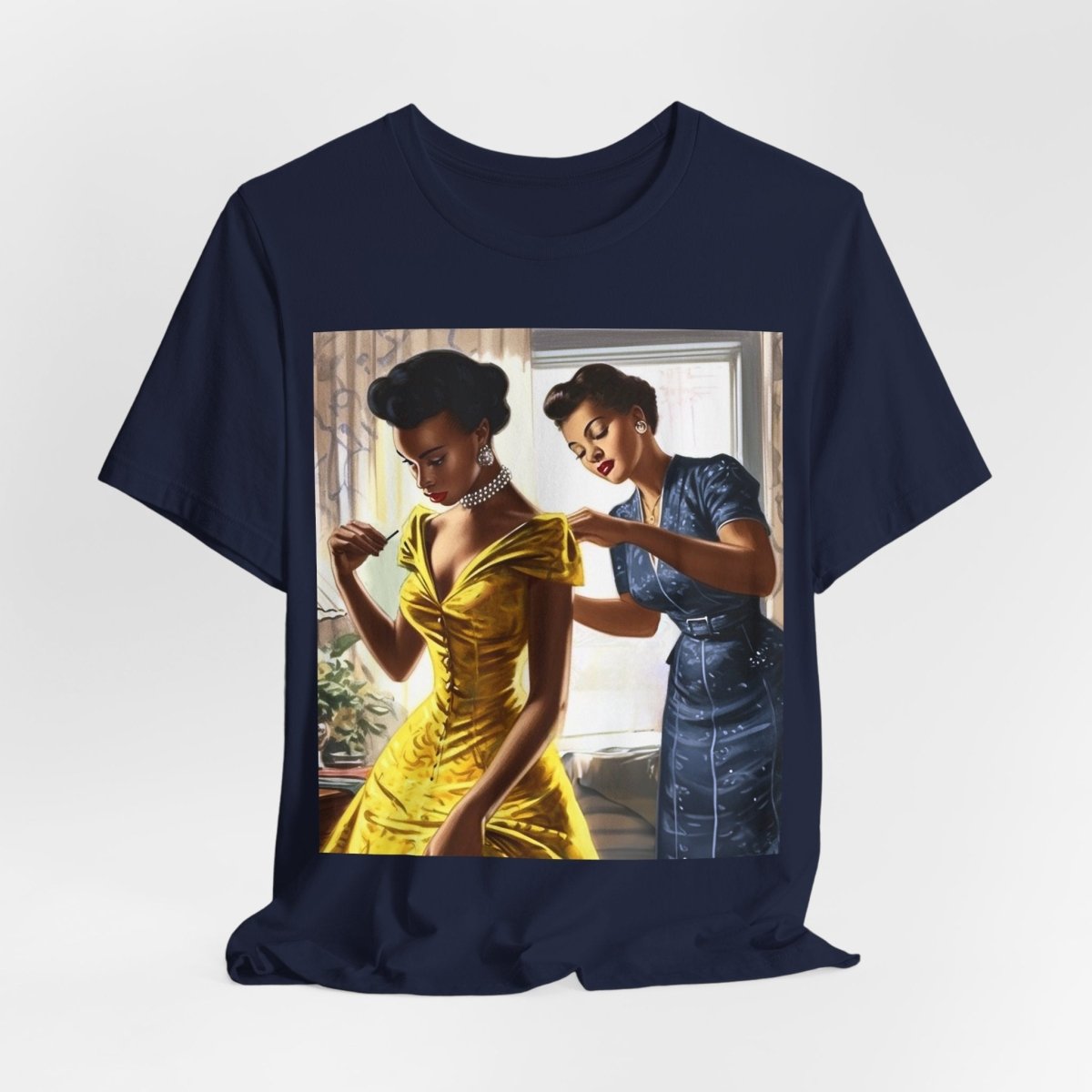 Retro Seamstress Shirt - Afrocentric Art by The Trini Gee