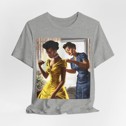 Retro Seamstress Shirt - Afrocentric Art by The Trini Gee