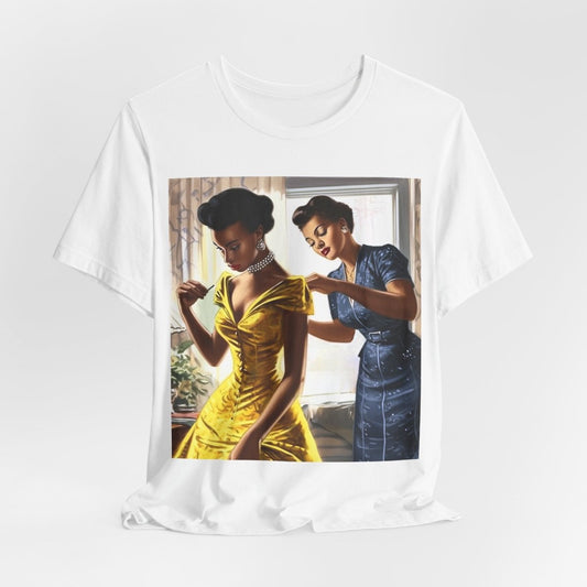 Retro Seamstress Shirt - Afrocentric Art by The Trini Gee