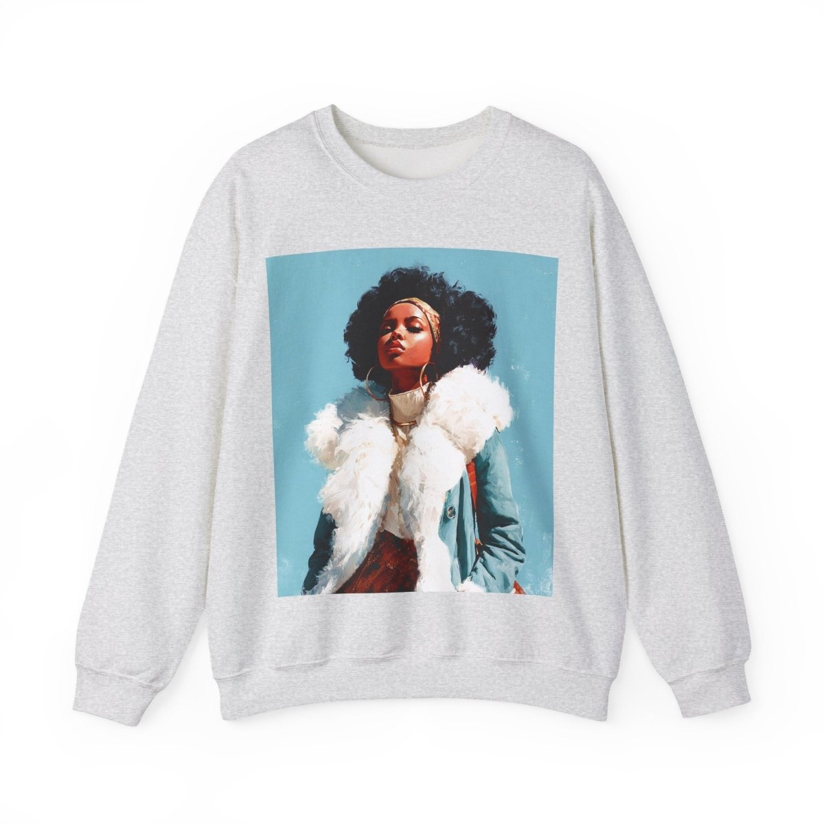 Retro Soul Style Sweatshirt - Afrocentric Art by The Trini Gee