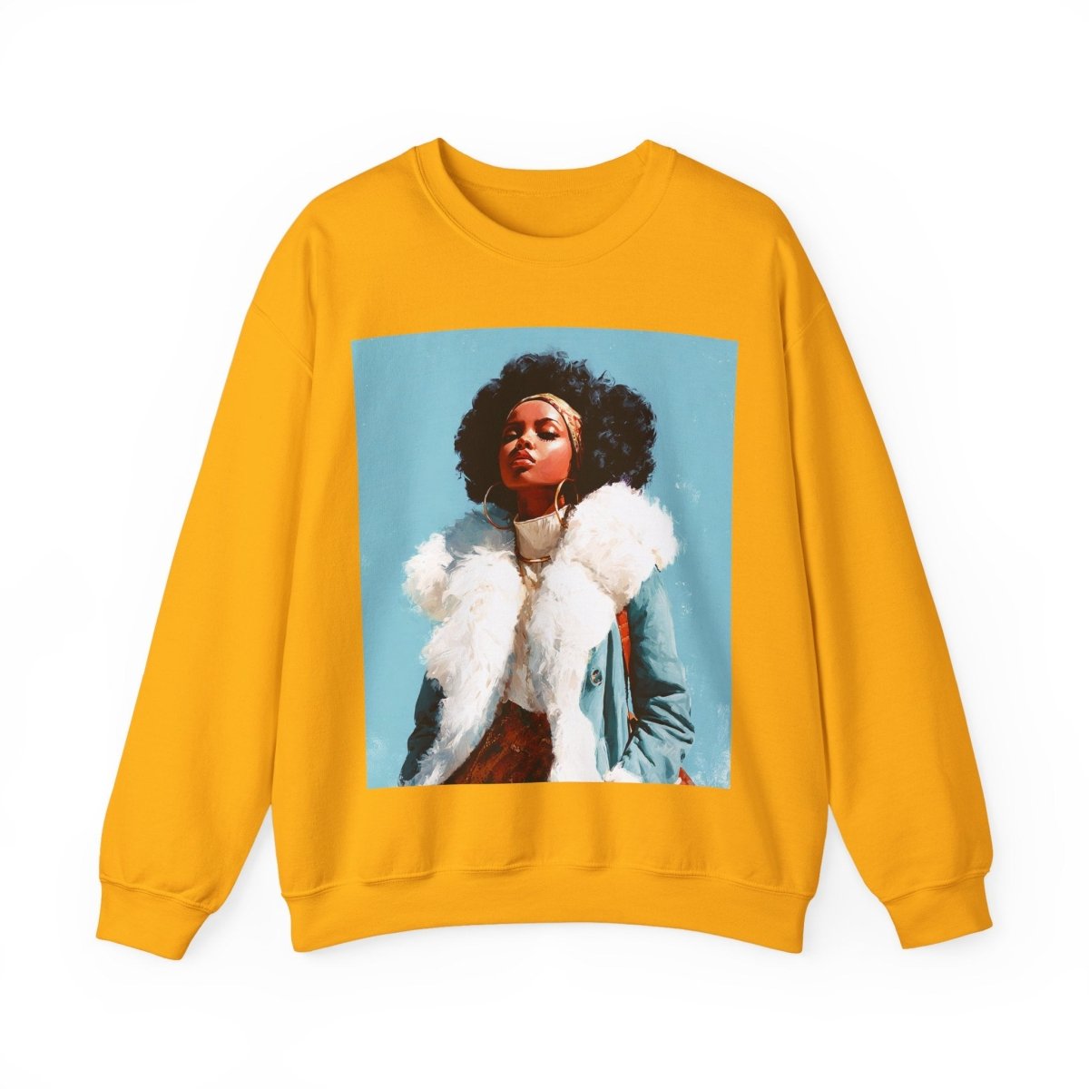 Retro Soul Style Sweatshirt - Afrocentric Art by The Trini Gee