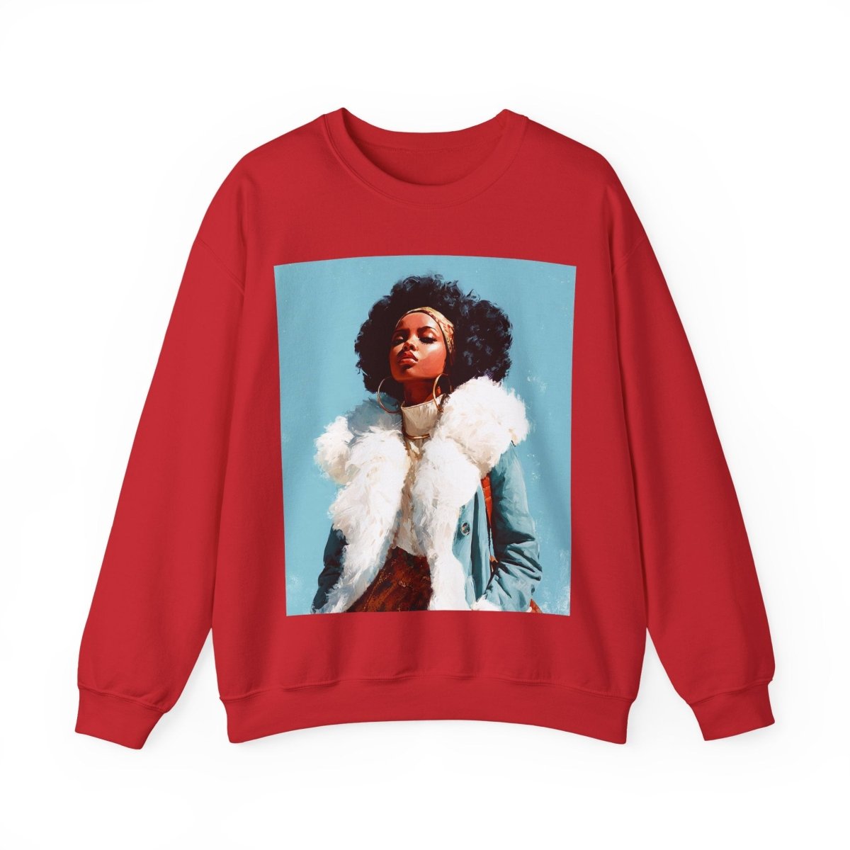 Retro Soul Style Sweatshirt - Afrocentric Art by The Trini Gee