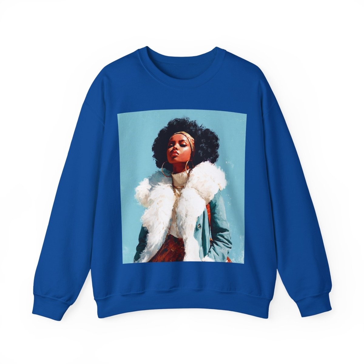 Retro Soul Style Sweatshirt - Afrocentric Art by The Trini Gee