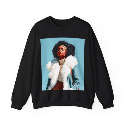 Retro Soul Style Sweatshirt - Afrocentric Art by The Trini Gee