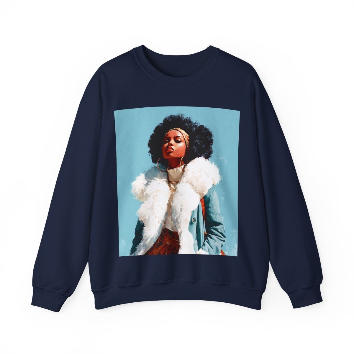 Retro Soul Style Sweatshirt - Afrocentric Art by The Trini Gee