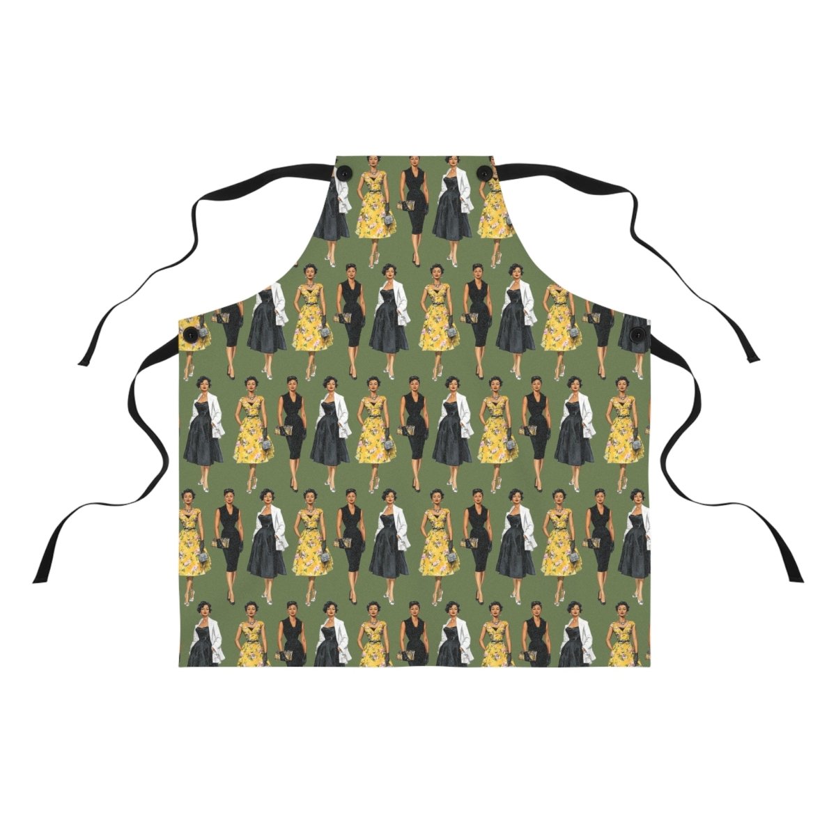 Retro Women Fashion Apron - Afrocentric Art by The Trini Gee