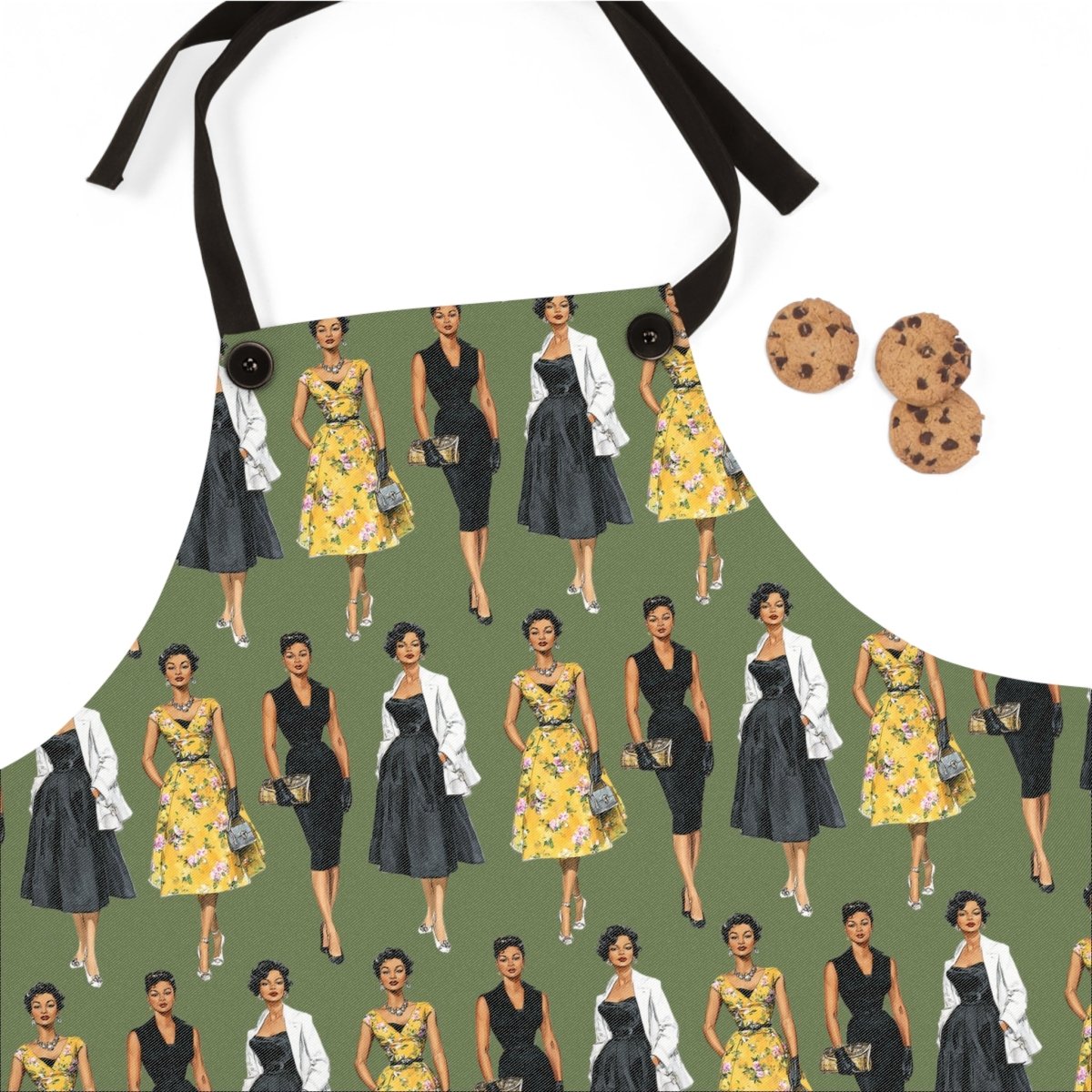 Retro Women Fashion Apron - Afrocentric Art by The Trini Gee