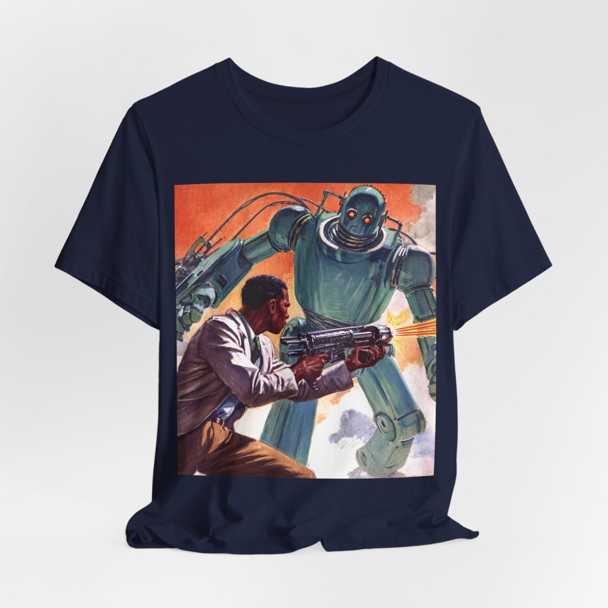 Robot Battle T-Shirt - Afrocentric Art by The Trini Gee