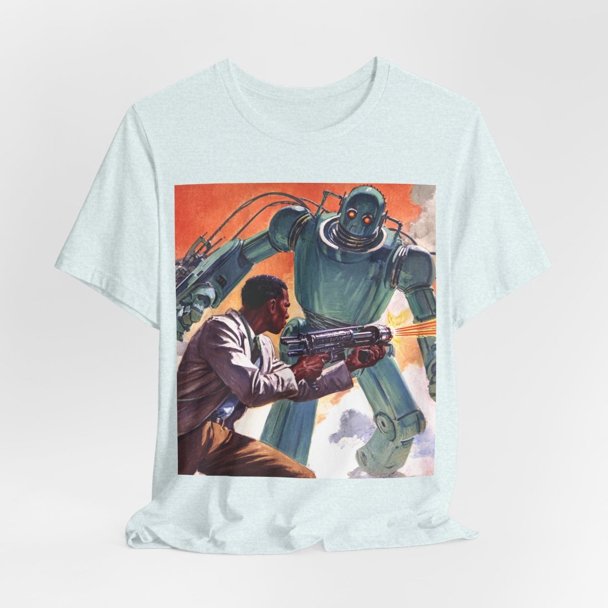 Robot Battle T-Shirt - Afrocentric Art by The Trini Gee